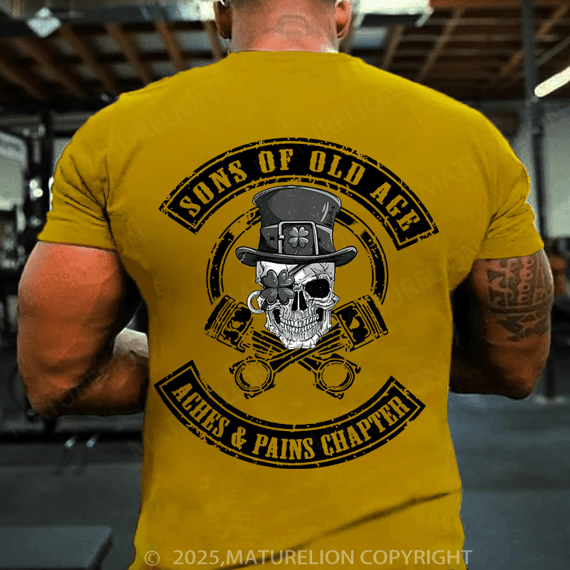 Maturelion St Patrick's T-shirt Sons Of Old Age Aches And Pain Chapter T-shirt