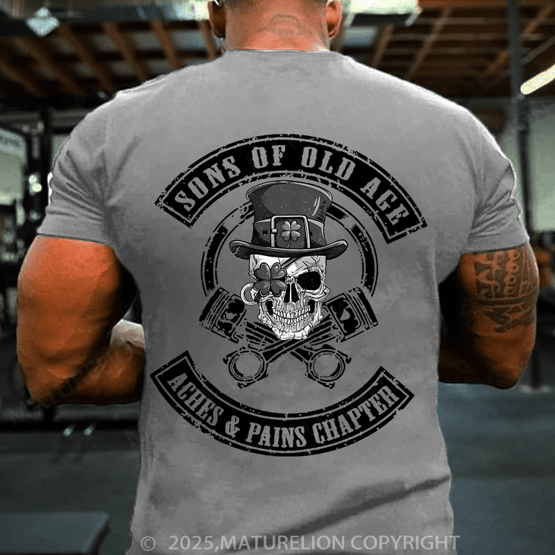 Maturelion St Patrick's T-shirt Sons Of Old Age Aches And Pain Chapter T-shirt