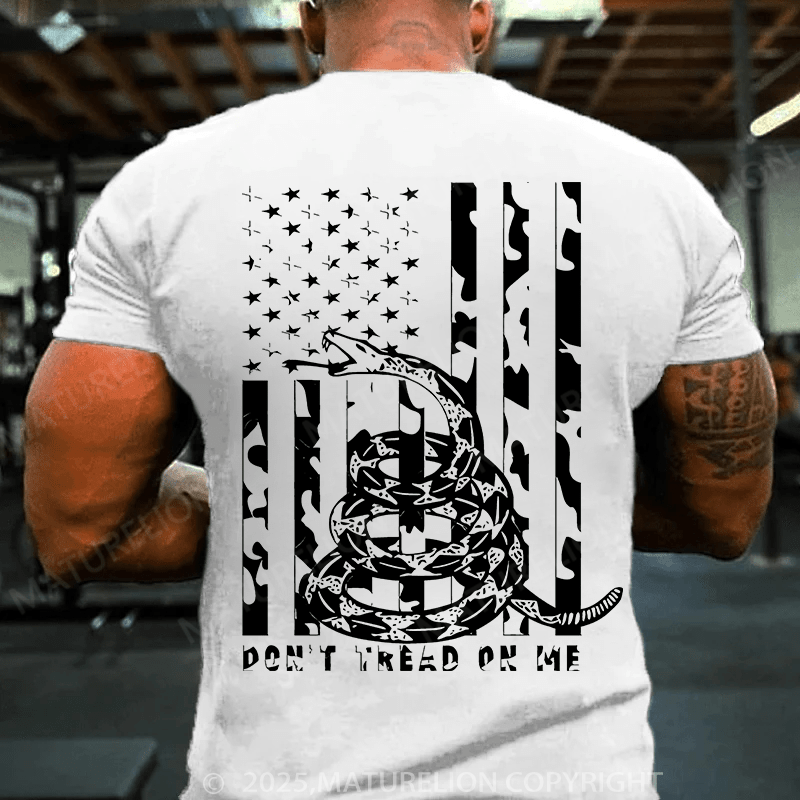 Maturelion Men's T-shirt Don't Tread on Me Camo T-shirt