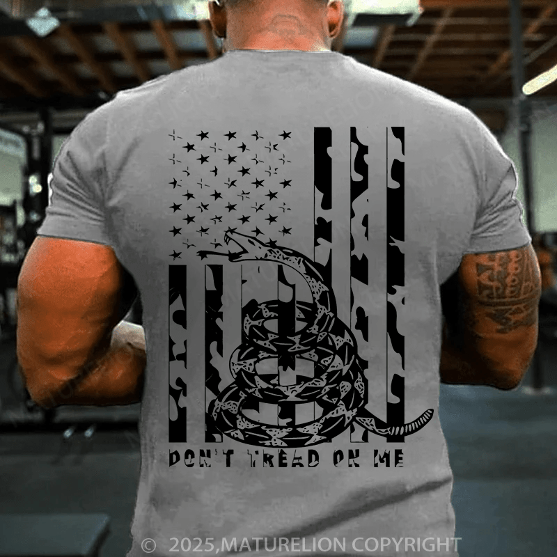 Maturelion Men's T-shirt Don't Tread on Me Camo T-shirt