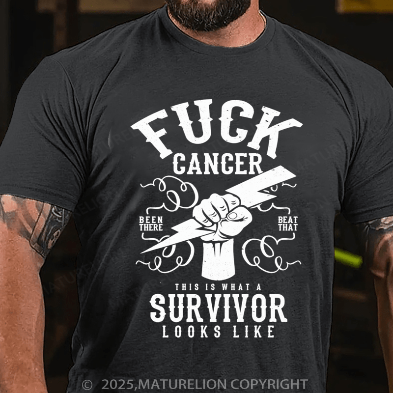 Maturelion Men's T-shirt Fuck cancer Premium T-Shirt