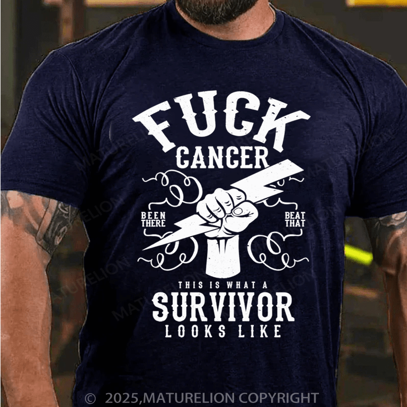 Maturelion Men's T-shirt Fuck cancer Premium T-Shirt