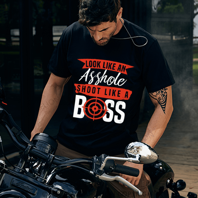 Maturelion Men's T-Shirt Shoot lika a Boss Essential T-Shirt