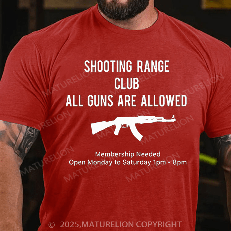 Maturelion Men's T-Shirt Shooting Range Club T-Shirt