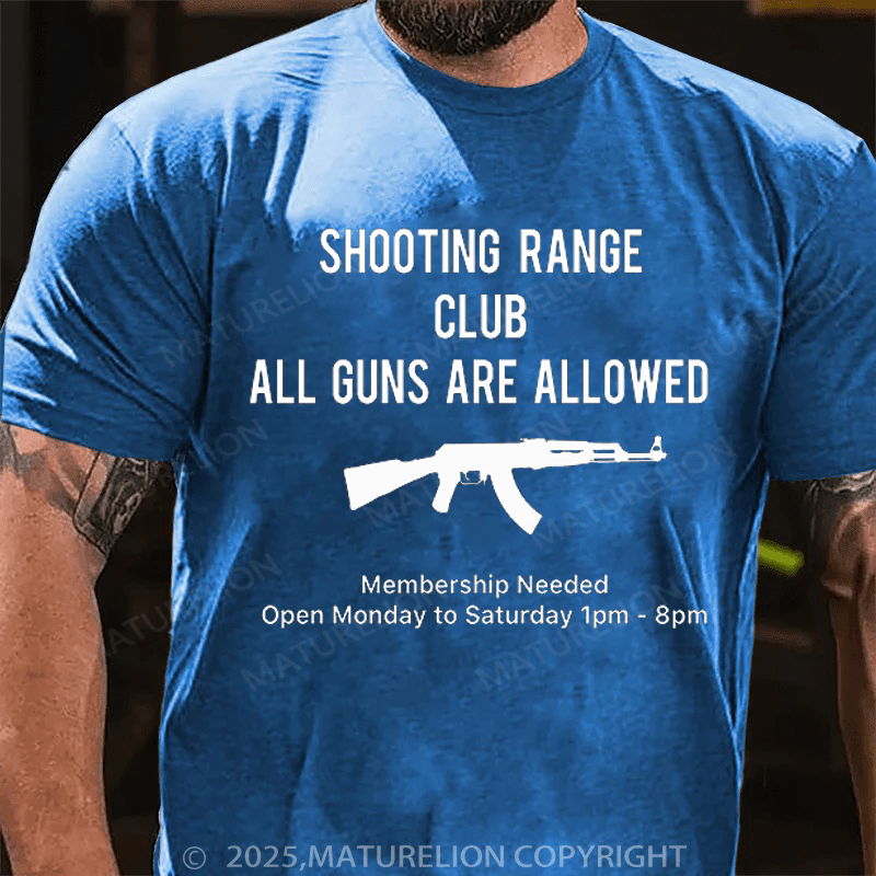 Maturelion Men's T-Shirt Shooting Range Club T-Shirt