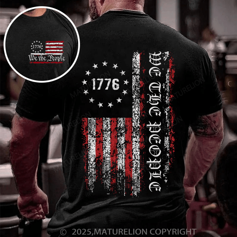 Maturelion Men's T-shirt We The People T-shirt(Free Customization)
