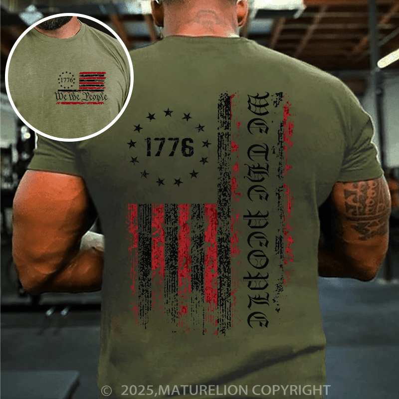 Maturelion Men's T-shirt We The People T-shirt(Free Customization)