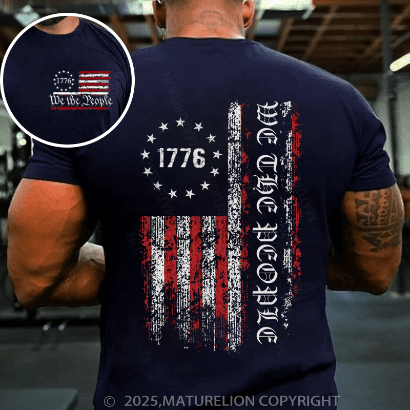 Maturelion Men's T-shirt We The People T-shirt(Free Customization)