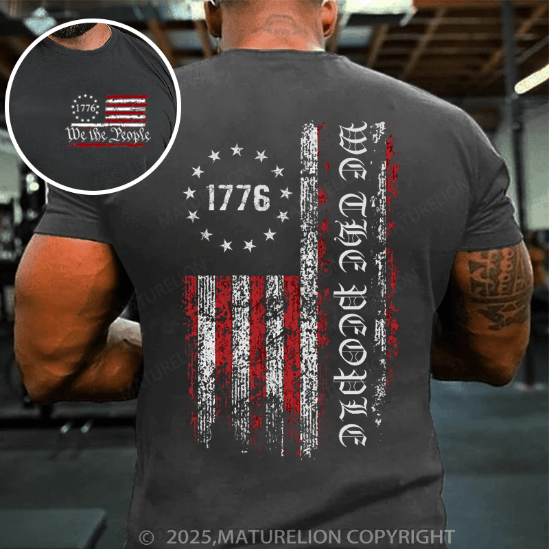 Maturelion Men's T-shirt We The People T-shirt(Free Customization)