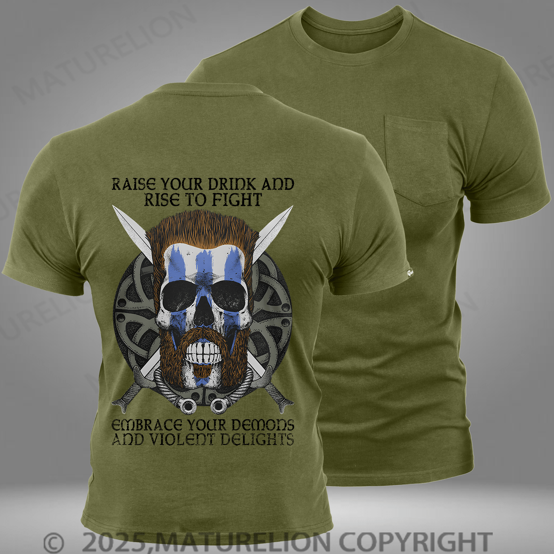 Maturelion Men's T-shirt Violent Delights Pocket T-Shirt
