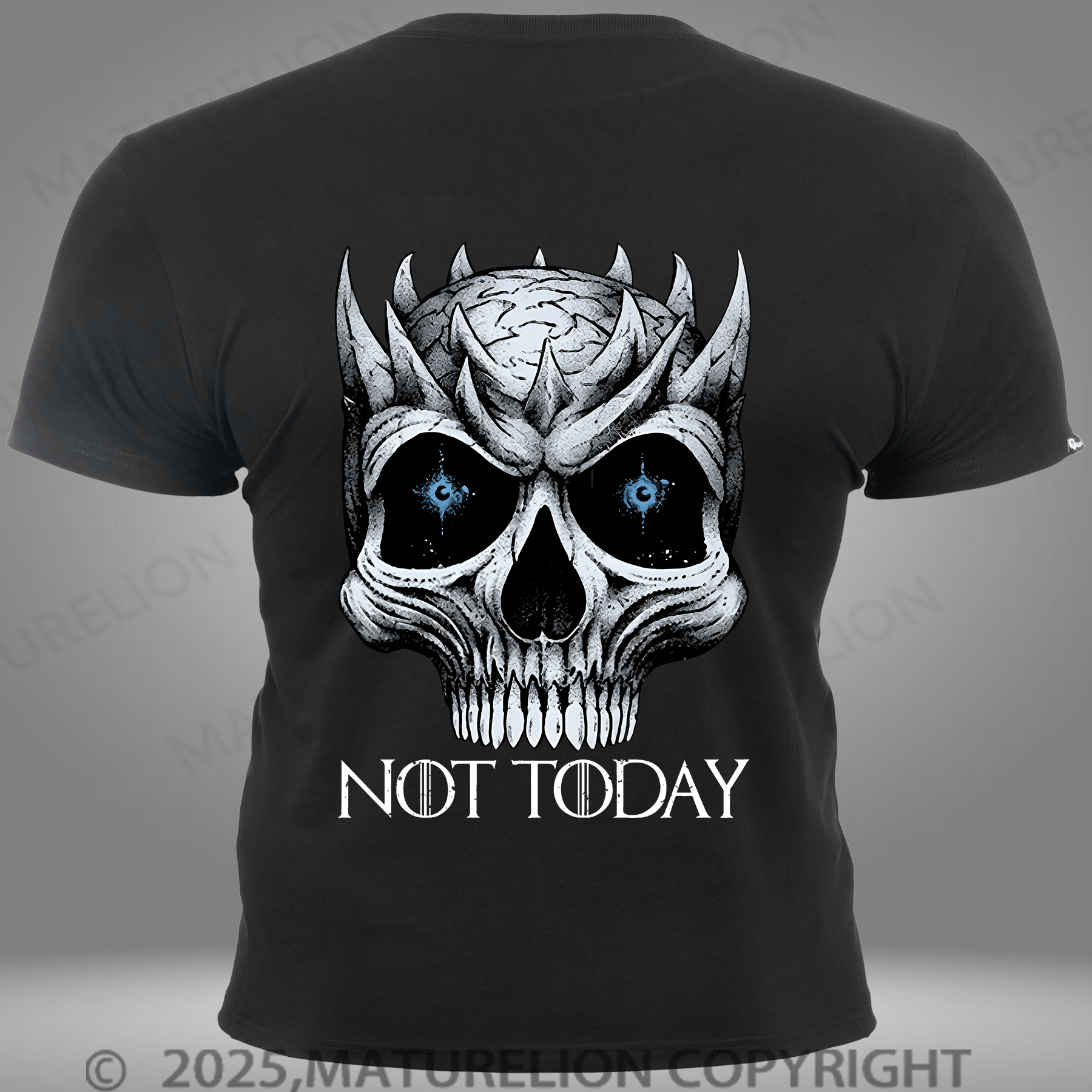 Maturelion Men's T-shirt Game Of Thrones Skull Night King Pocket T-Shirt