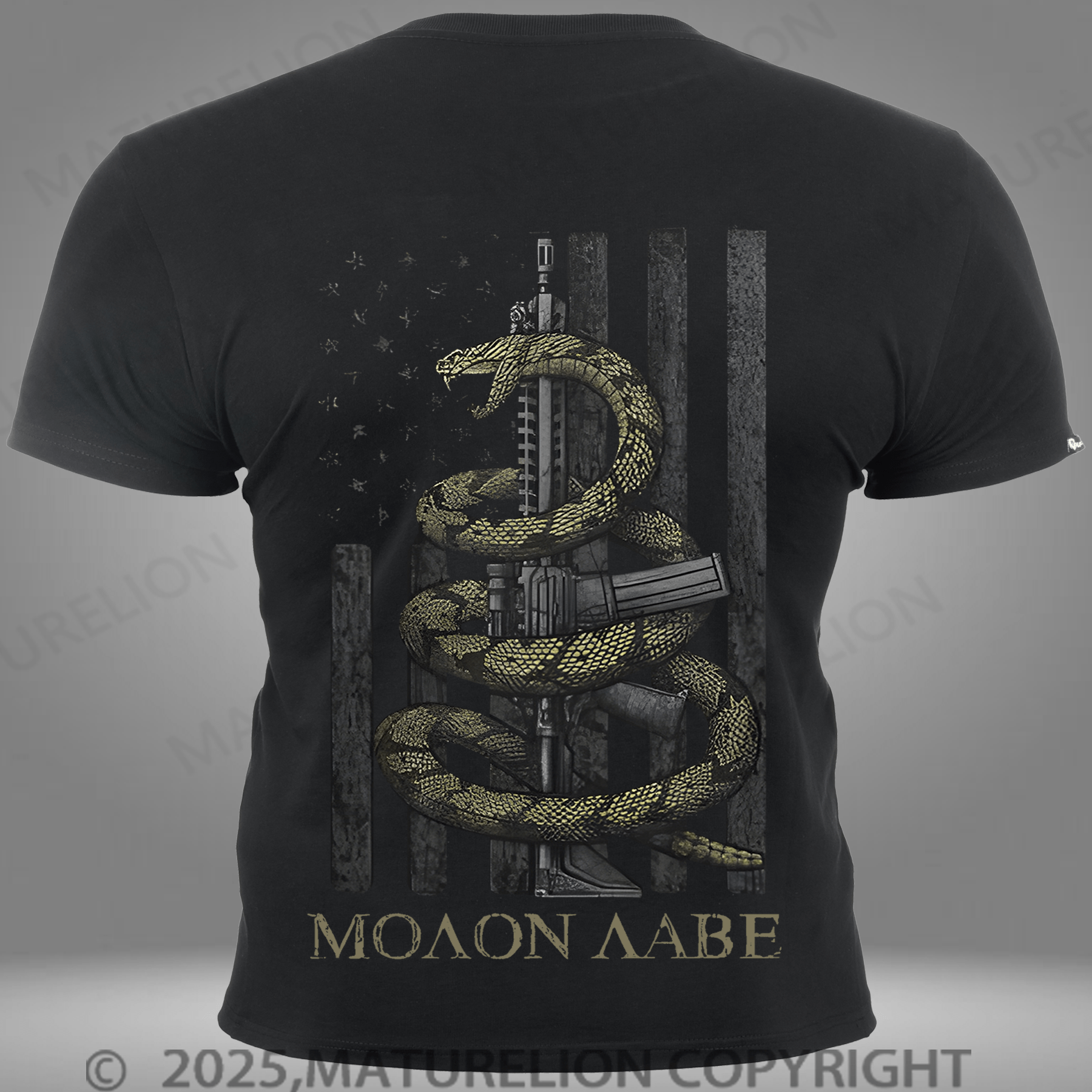 Maturelion Men's T-shirt Gadsden Snake Pocket T-Shirt