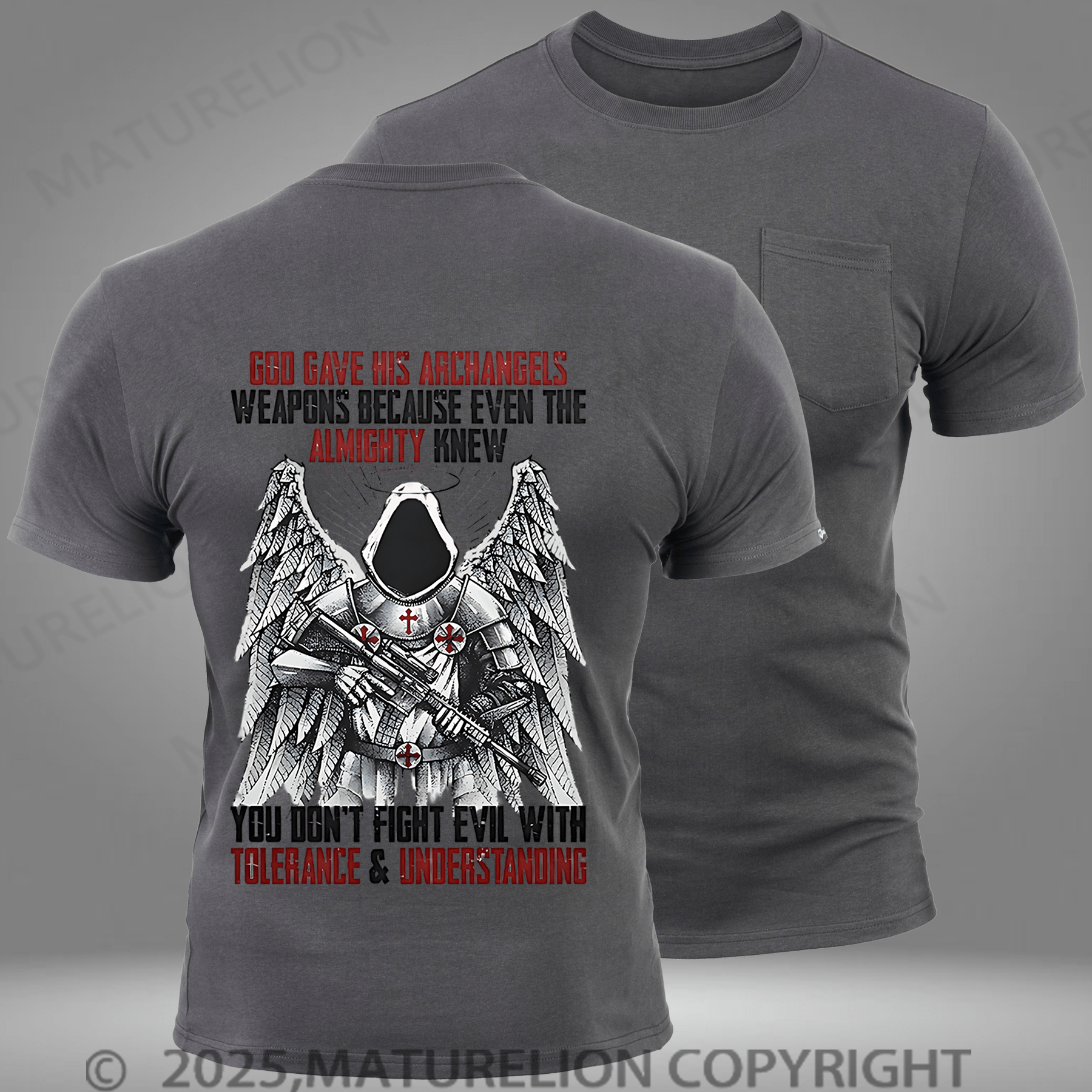 Maturelion Men's T-shirt Archangels Pocket T-Shirt