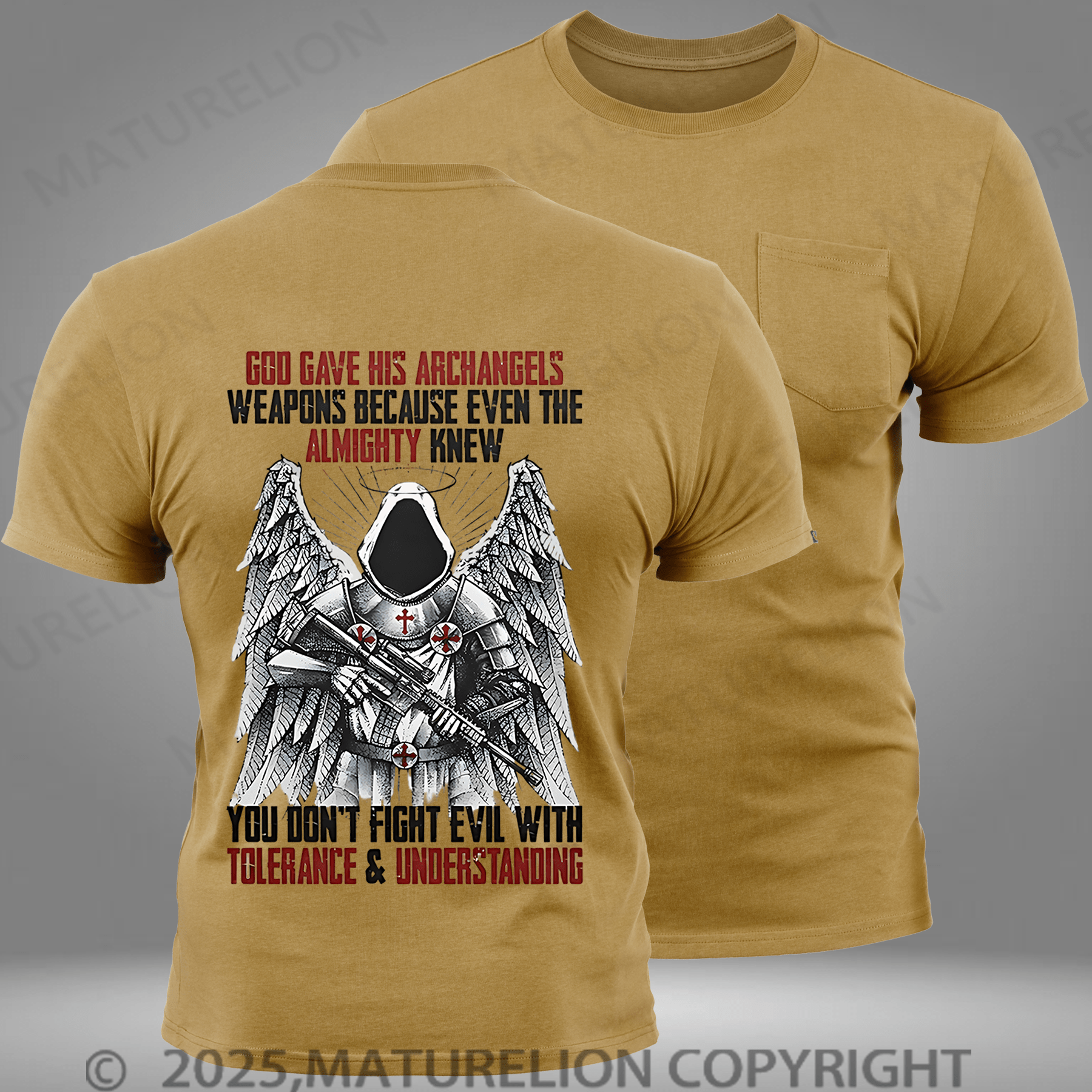 Maturelion Men's T-shirt Archangels Pocket T-Shirt