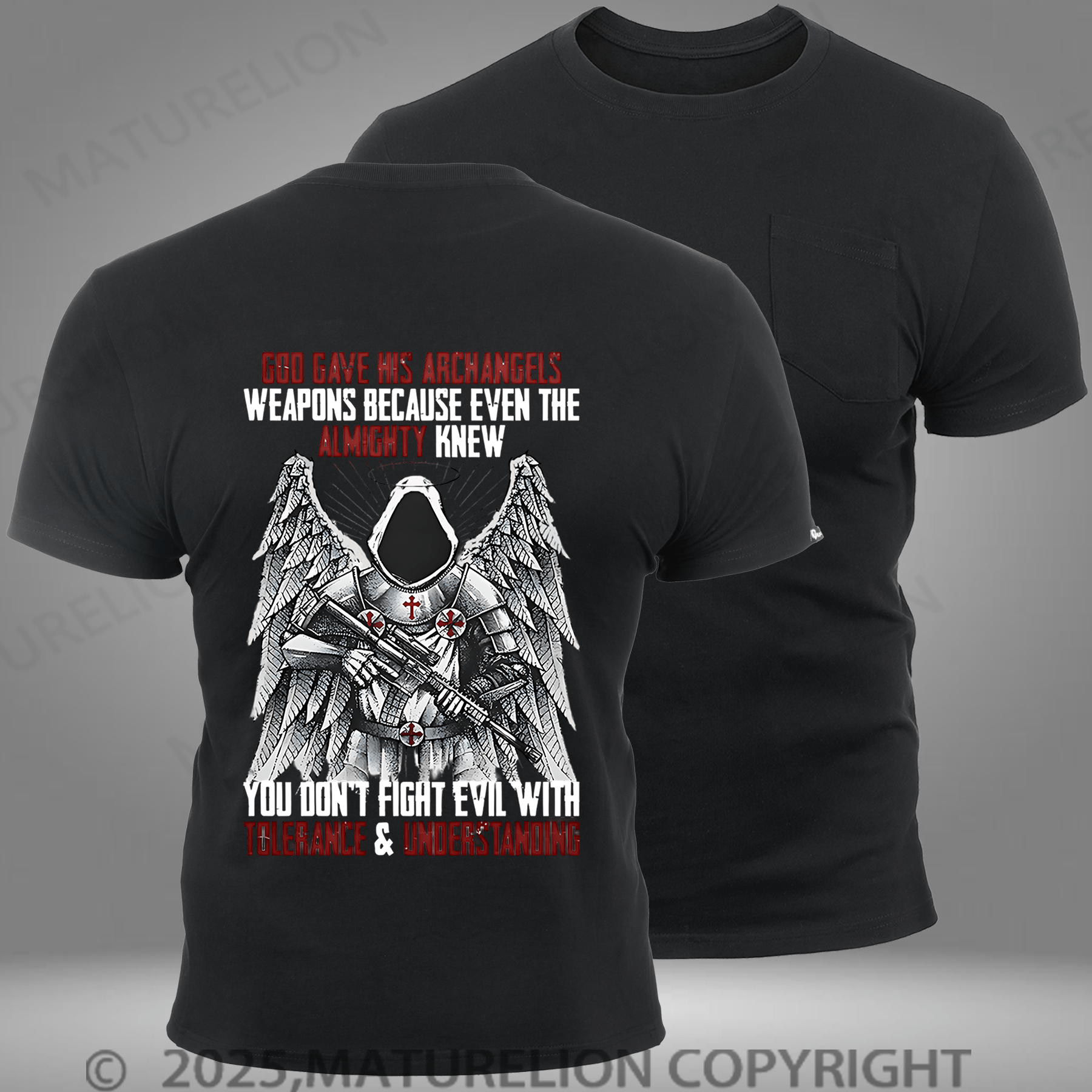Maturelion Men's T-shirt Archangels Pocket T-Shirt