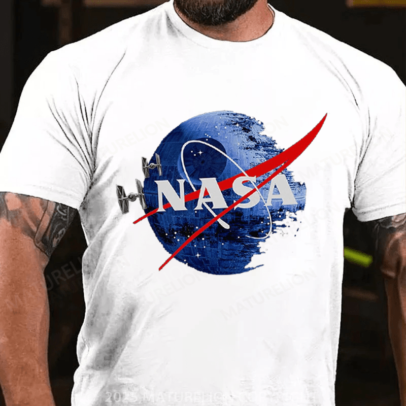 Maturelion Men's T-Shirt Inspired Guava Iguana Death Star Graphic T-Shirt