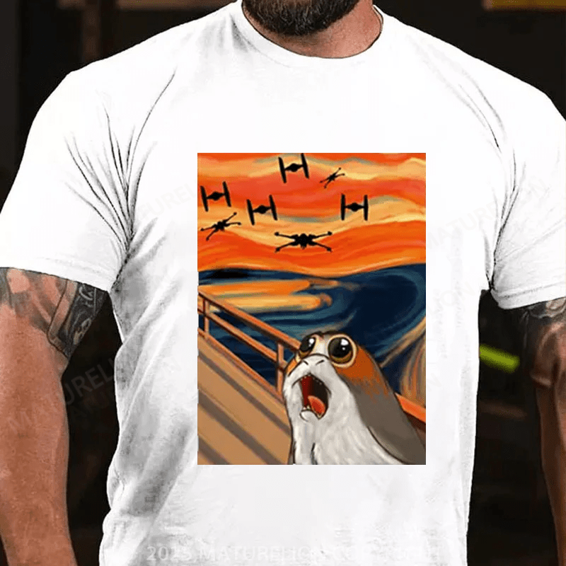 Maturelion Men's T-Shirt Porg Art Funny T-Shirt