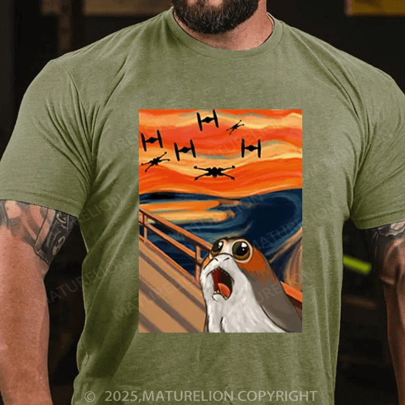 Maturelion Men's T-Shirt Porg Art Funny T-Shirt