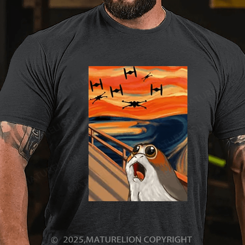Maturelion Men's T-Shirt Porg Art Funny T-Shirt