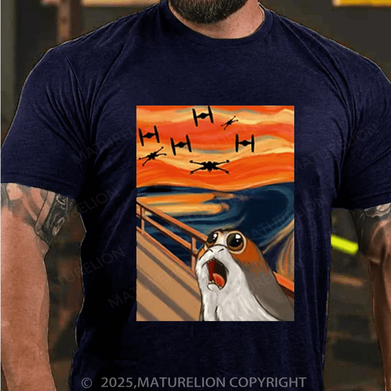 Maturelion Men's T-Shirt Porg Art Funny T-Shirt