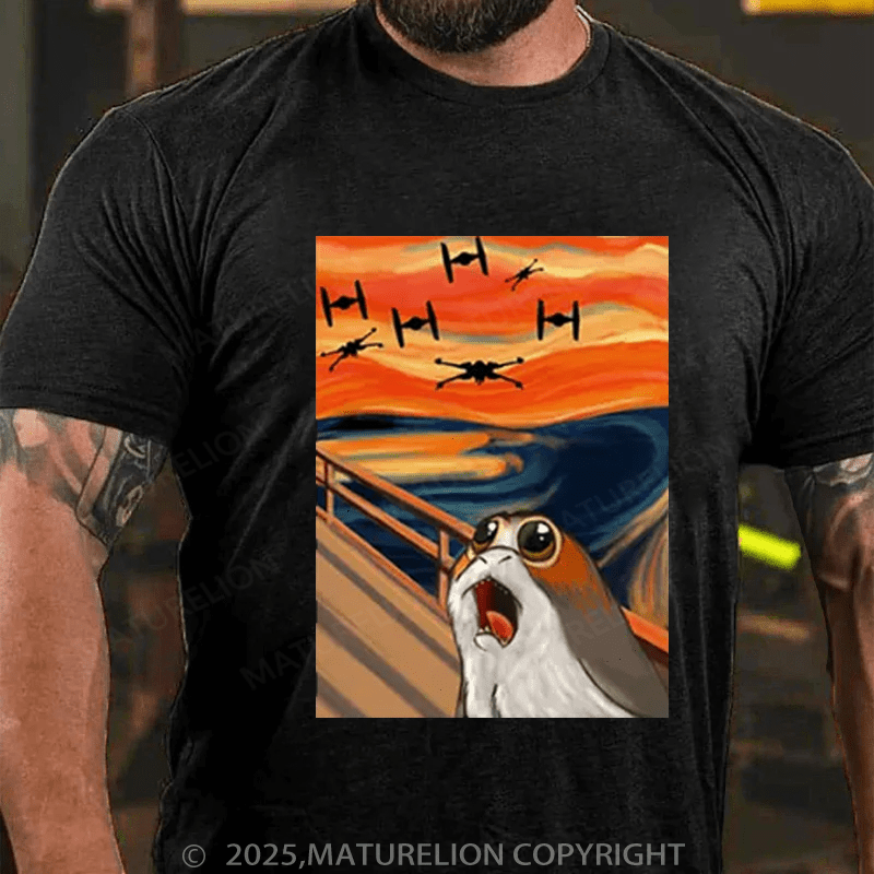 Maturelion Men's T-Shirt Porg Art Funny T-Shirt