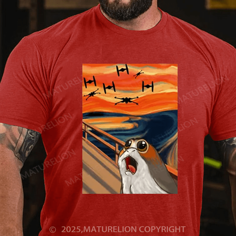 Maturelion Men's T-Shirt Porg Art Funny T-Shirt