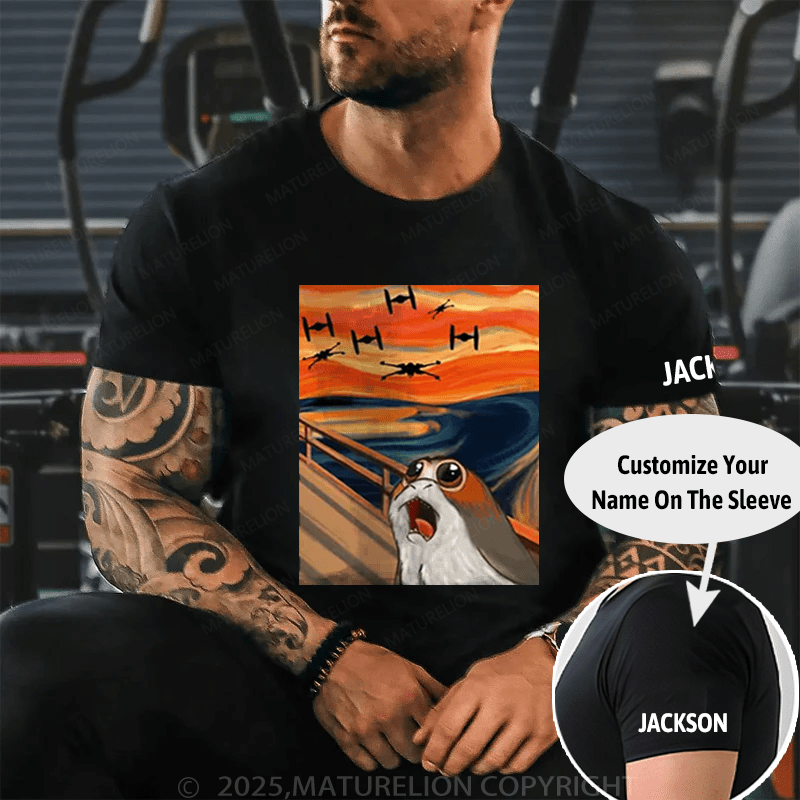 Maturelion Men's T-Shirt Porg Art Funny T-Shirt
