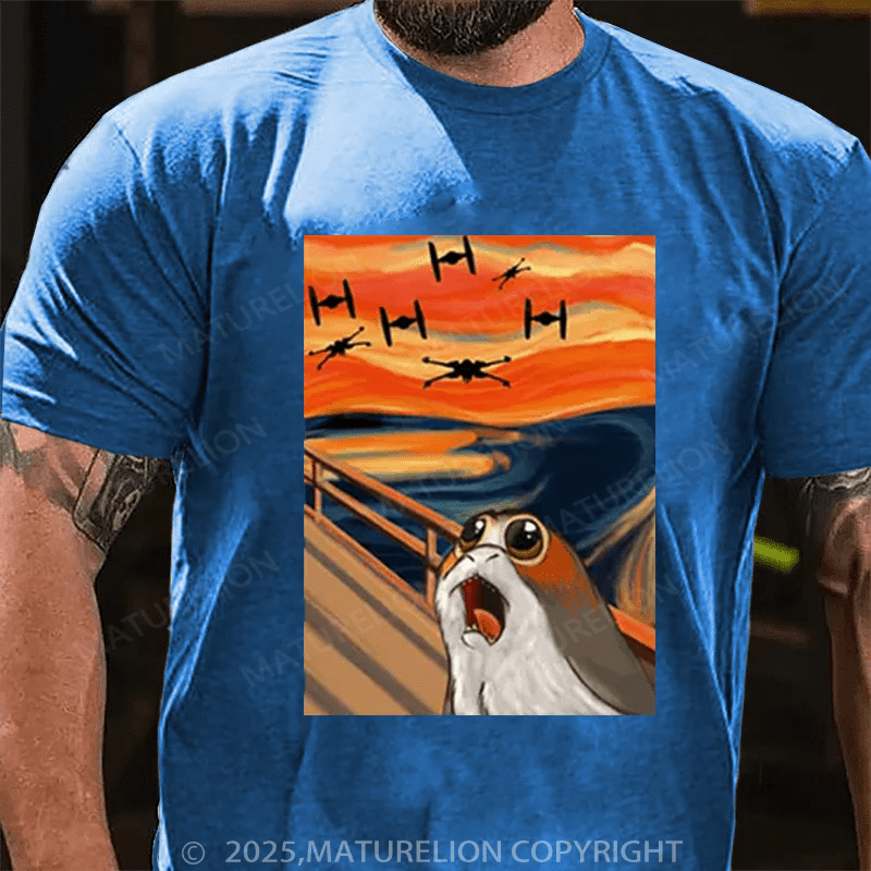 Maturelion Men's T-Shirt Porg Art Funny T-Shirt