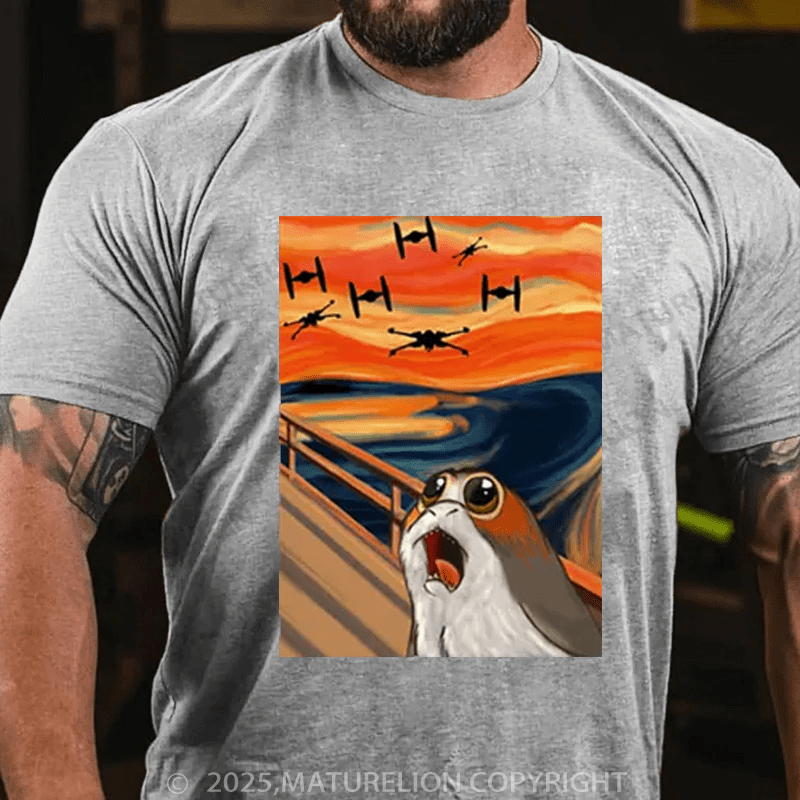 Maturelion Men's T-Shirt Porg Art Funny T-Shirt