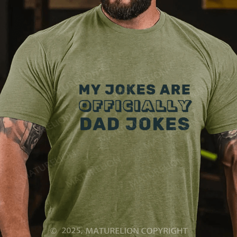 Maturelion Men's T-Shirt Funny Officially New Dad Daddy Jokes Father's Day T-shirt