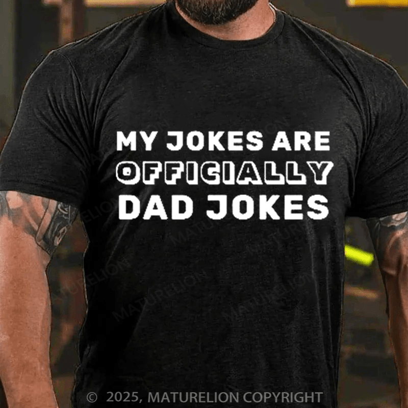 Maturelion Men's T-Shirt Funny Officially New Dad Daddy Jokes Father's Day T-shirt