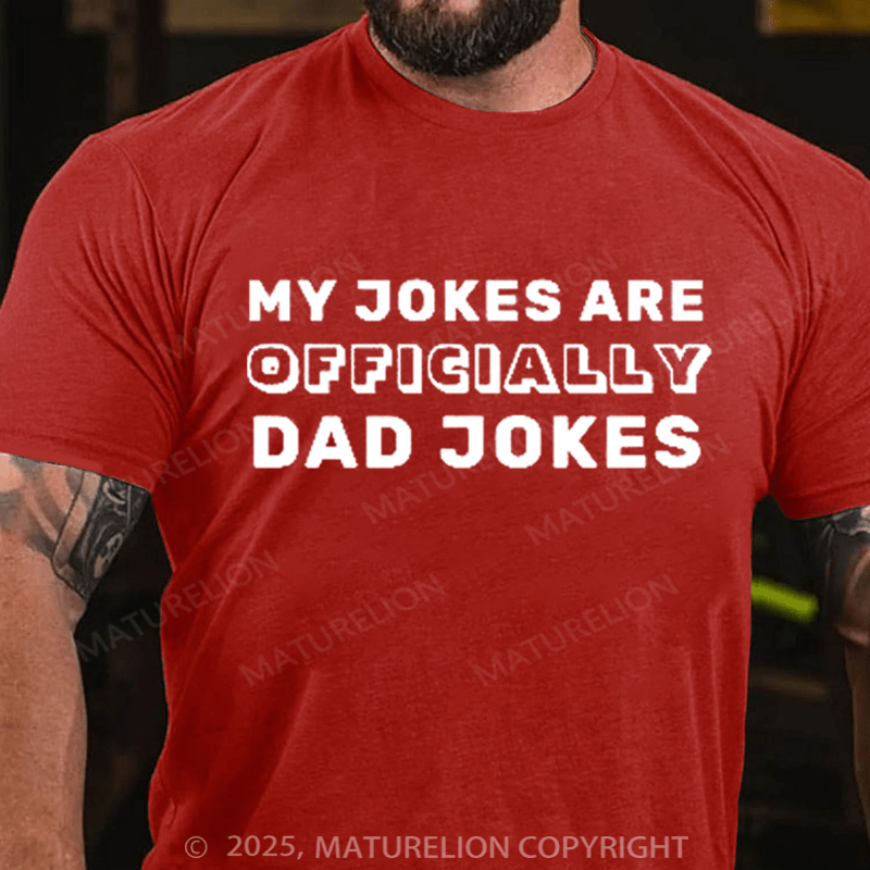 Maturelion Men's T-Shirt Funny Officially New Dad Daddy Jokes Father's Day T-shirt
