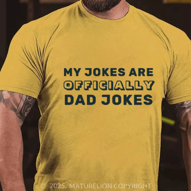 Maturelion Men's T-Shirt Funny Officially New Dad Daddy Jokes Father's Day T-shirt