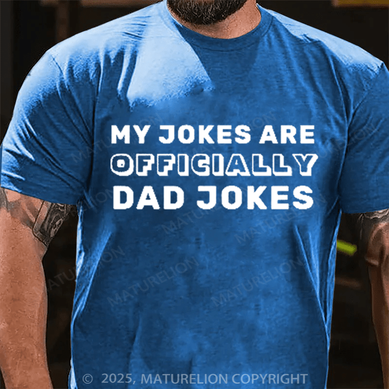 Maturelion Men's T-Shirt Funny Officially New Dad Daddy Jokes Father's Day T-shirt
