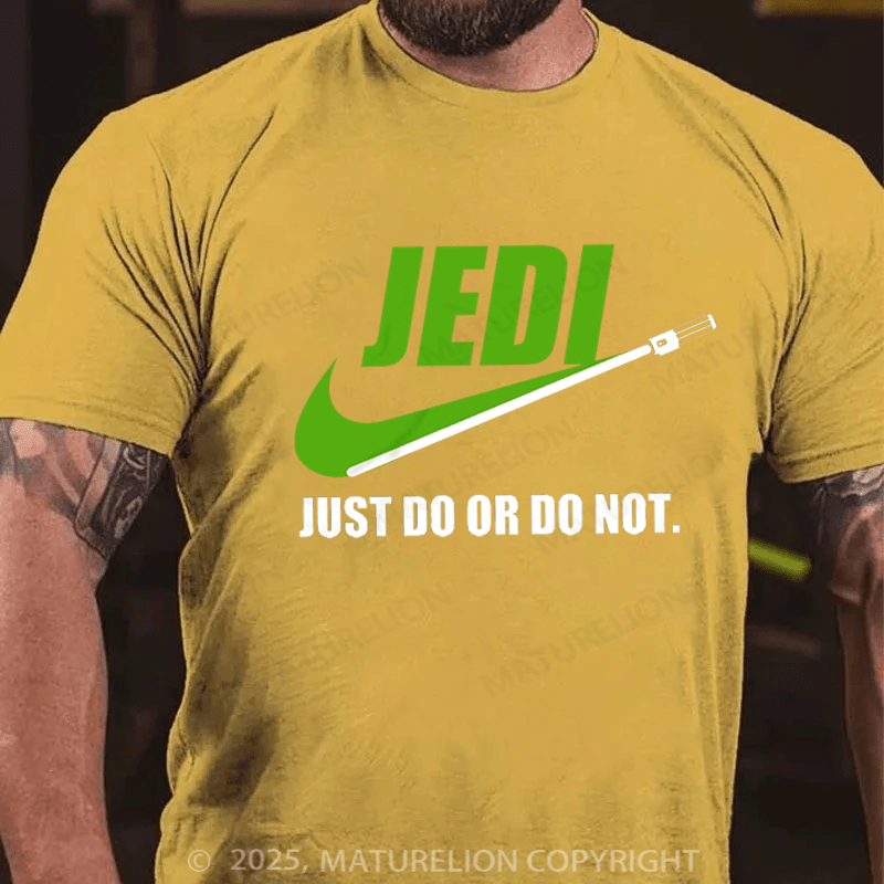Maturelion Men's T-shirt Do Or Do Not Cotton T-shirt