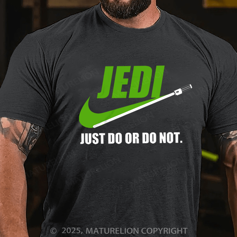 Maturelion Men's T-shirt Do Or Do Not Cotton T-shirt