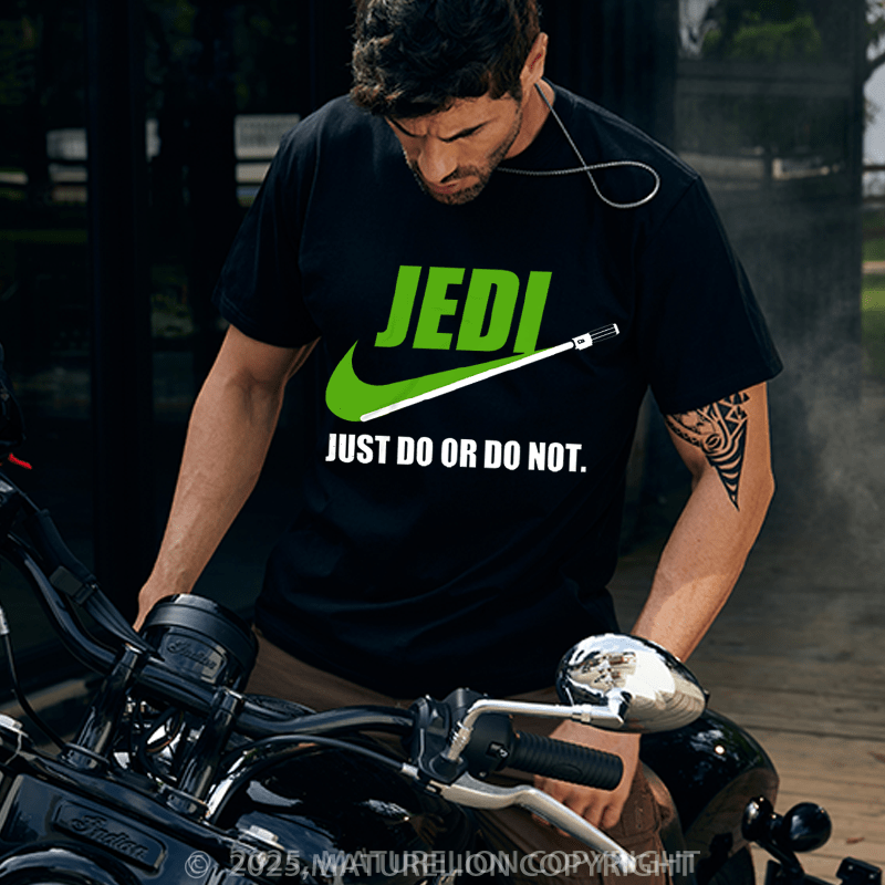 Maturelion Men's T-shirt Do Or Do Not Cotton T-shirt