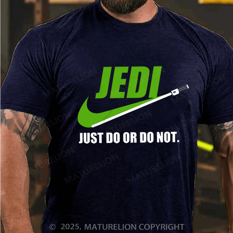 Maturelion Men's T-shirt Do Or Do Not Cotton T-shirt