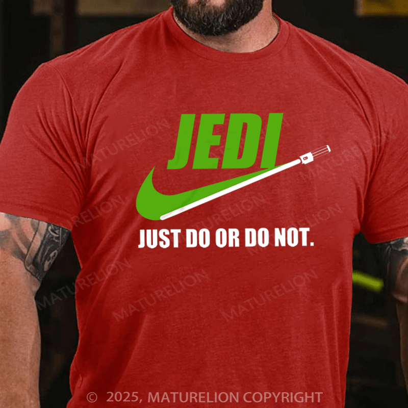 Maturelion Men's T-shirt Do Or Do Not Cotton T-shirt