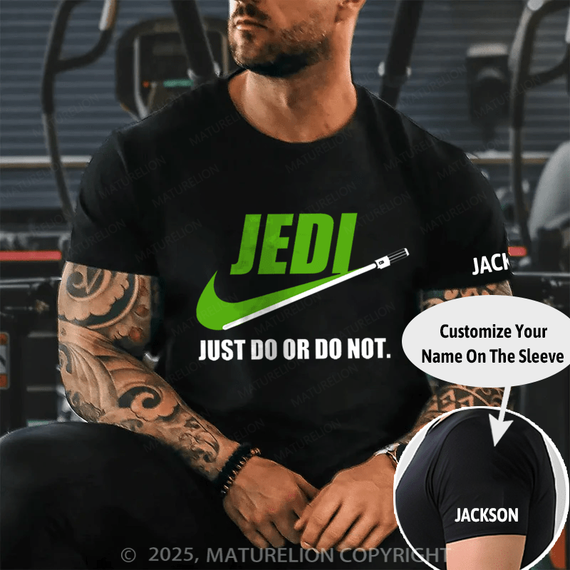 Maturelion Men's T-shirt Do Or Do Not Cotton T-shirt