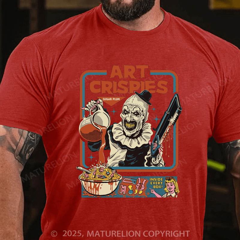 Maturelion Men's T-shirt Terrifier Art Crispies Cotton T-Shirt