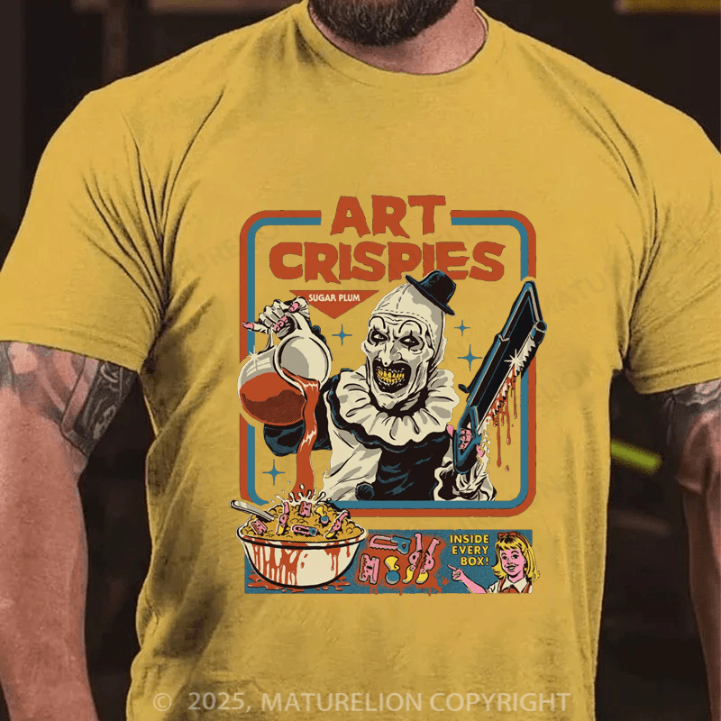Maturelion Men's T-shirt Terrifier Art Crispies Cotton T-Shirt