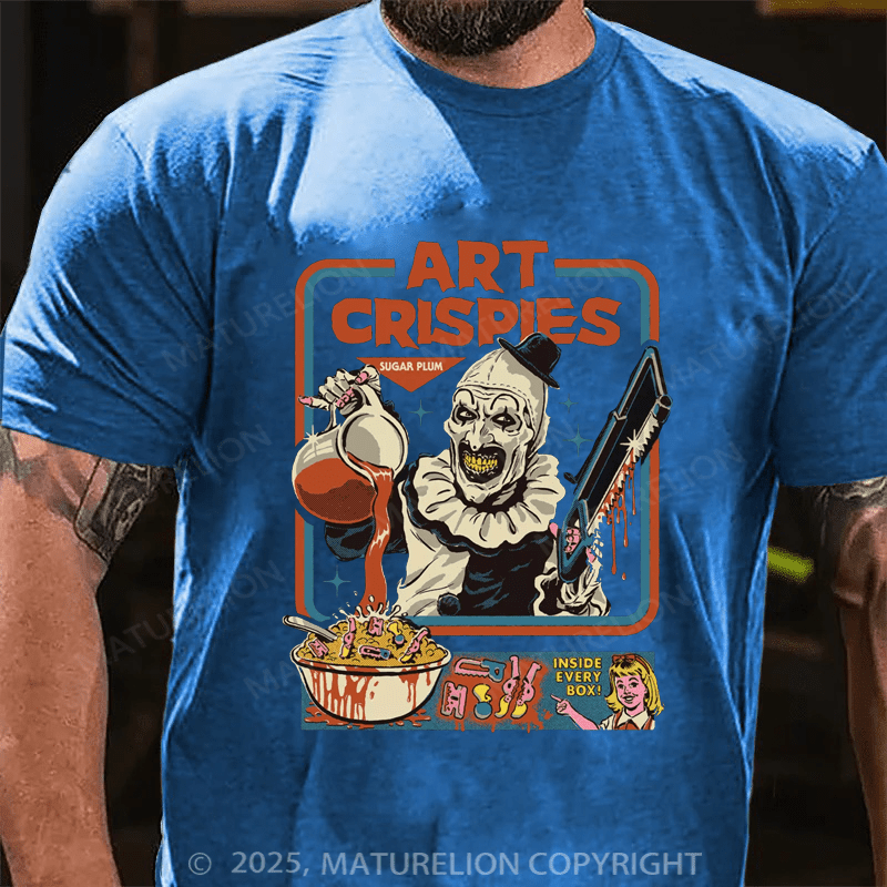 Maturelion Men's T-shirt Terrifier Art Crispies Cotton T-Shirt