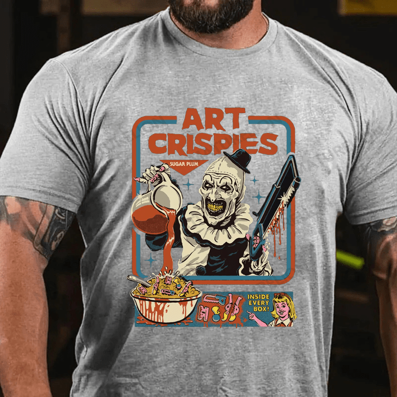 Maturelion Men's T-shirt Terrifier Art Crispies Cotton T-Shirt