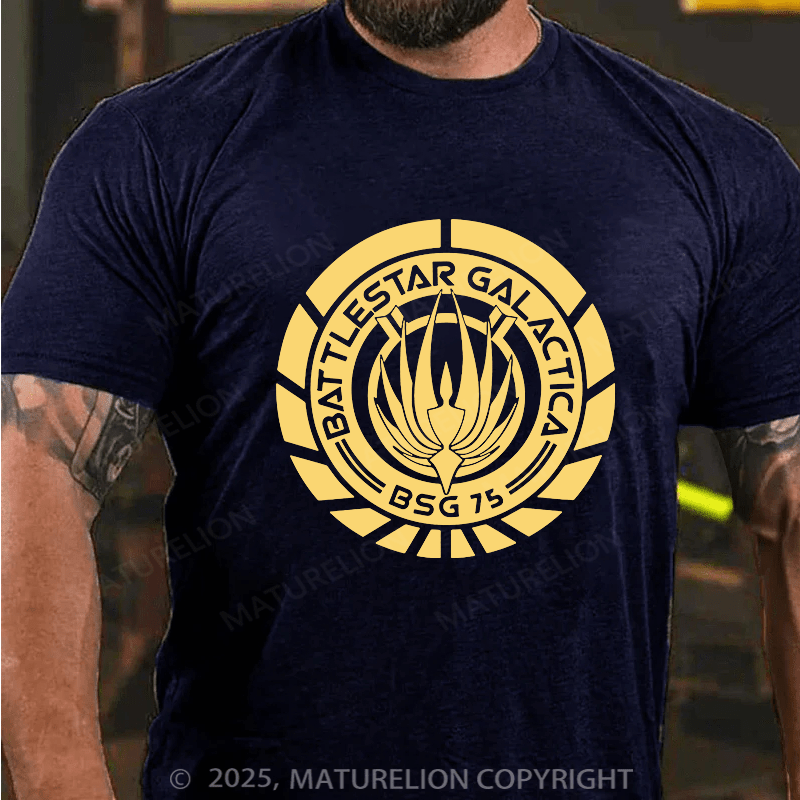Maturelion Men's T-shirt Battlestar Galactica Cotton T-shirt
