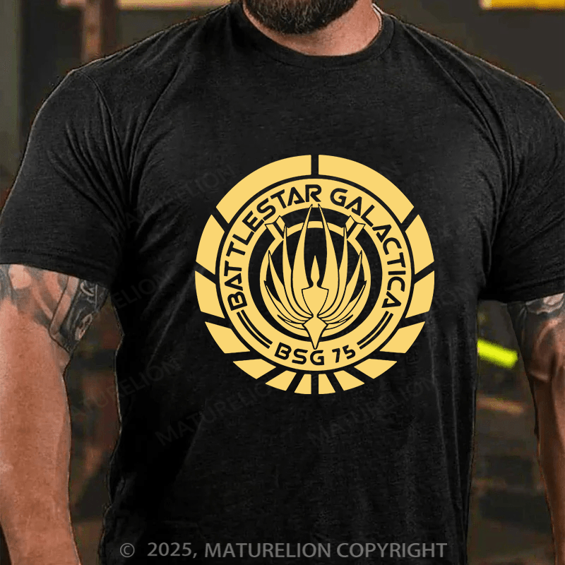 Maturelion Men's T-shirt Battlestar Galactica Cotton T-shirt