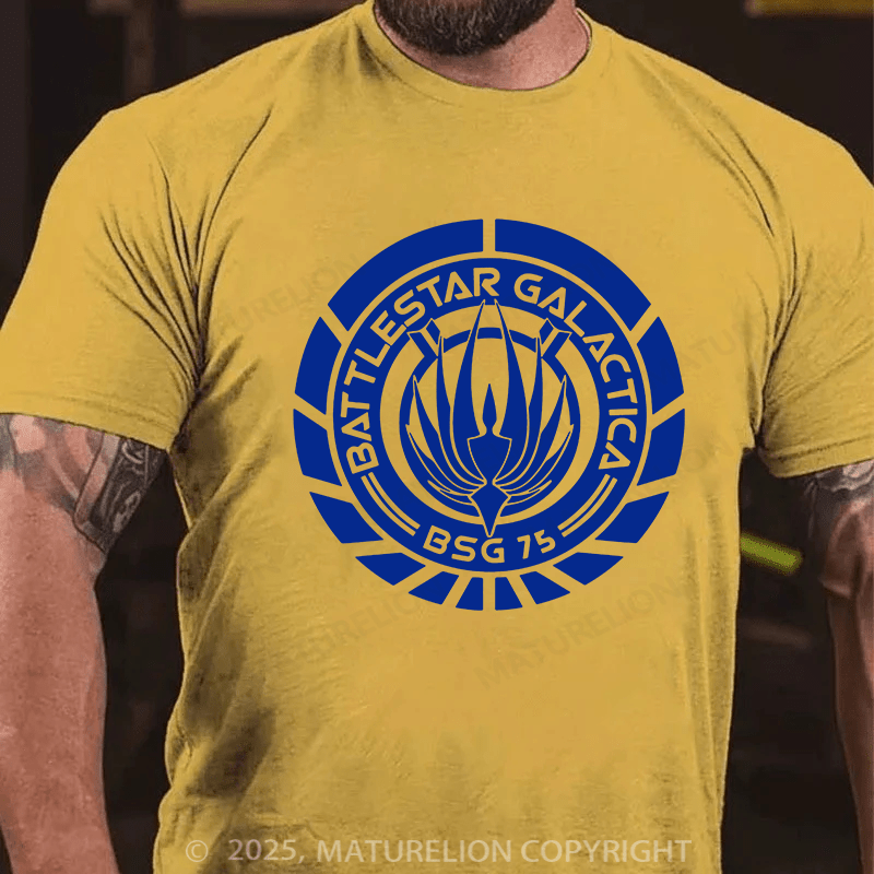 Maturelion Men's T-shirt Battlestar Galactica Cotton T-shirt