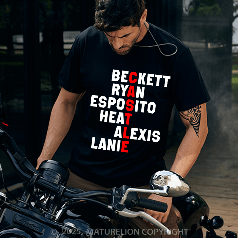 Maturelion Men's T-shirt Beckett Ryan Esposito Heat Alexis Lanie Cotton T-shirt