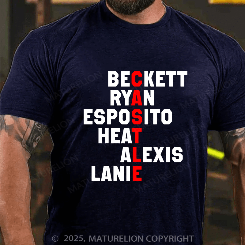 Maturelion Men's T-shirt Beckett Ryan Esposito Heat Alexis Lanie Cotton T-shirt