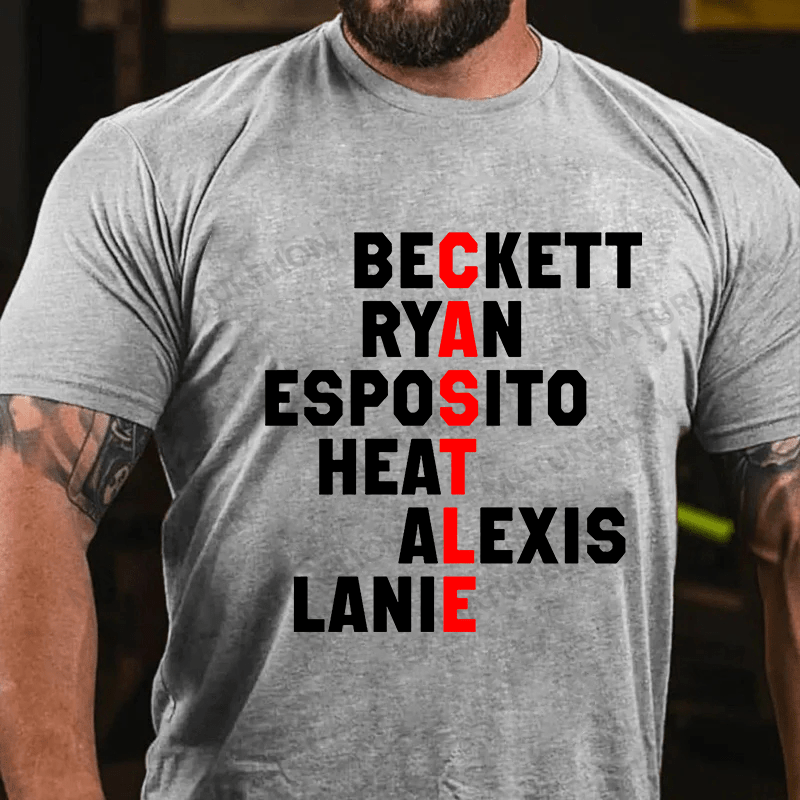 Maturelion Men's T-shirt Beckett Ryan Esposito Heat Alexis Lanie Cotton T-shirt